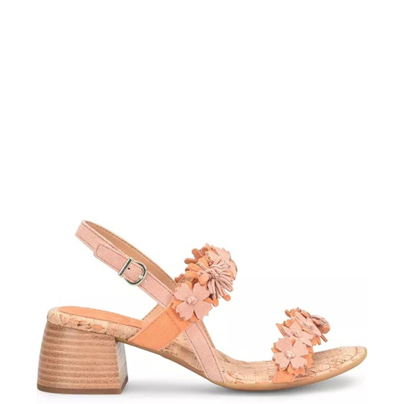 Born Women's Square Toe Sandals, Light Orange Salmon - Picture 7 of 11